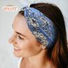 Женская спортивная повязка на голову с цветочным принтом в стиле ретро, ​​поглощающая пот широкая эластичная повязка на голову для йоги, аксессуары для волос