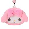 Sanrio My Melody Pass Case Pouch Polyester Card Holder with Retractable Reel Small Item Storage Suitable for ages 15 and up Item 293814 Face-Shaped &