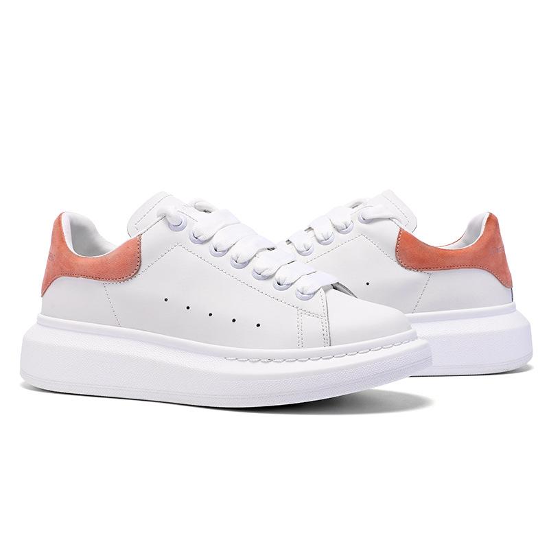 Маленькие белые туфли. Женская классическая розово-красная универсальная женская обувь. Кожаная повседневная обувь с внутренним утолщением.