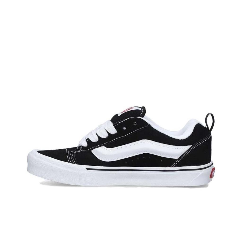 Vans Knu Skool Скользкие Устойчивые к истиранию Низкие Кеды для скейтбординга Унисекс Черный Белый VN0009QC6BT1(Команда613-)