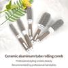 Алюминиевая трубчатая щеточная ролик: Круглая щетка для укладки волос, придания объема, завивки и сушки феном, выпрямления