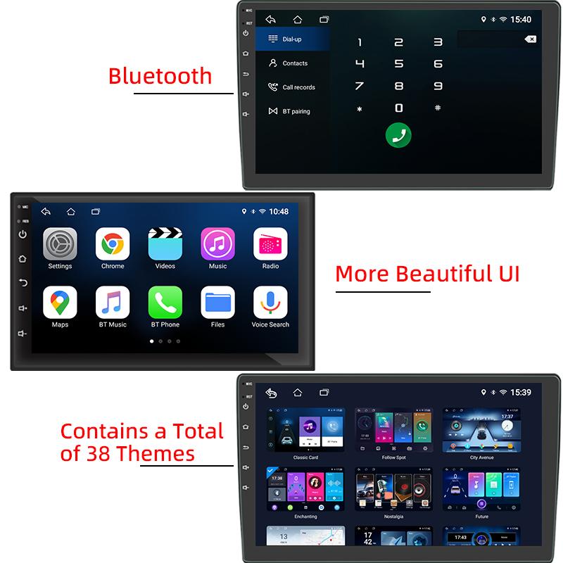 Автомобильный радиоприемник Android 11 Мультимедийный проигрыватель 9 дюймов 2 Din Автомобильный навигатор Стерео радио 12 В 2 + 32 ГБ WIFI GPS FM