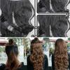 Women Beauty Full Head Clip Curly Hair Extension Wavy Synthetic Wig