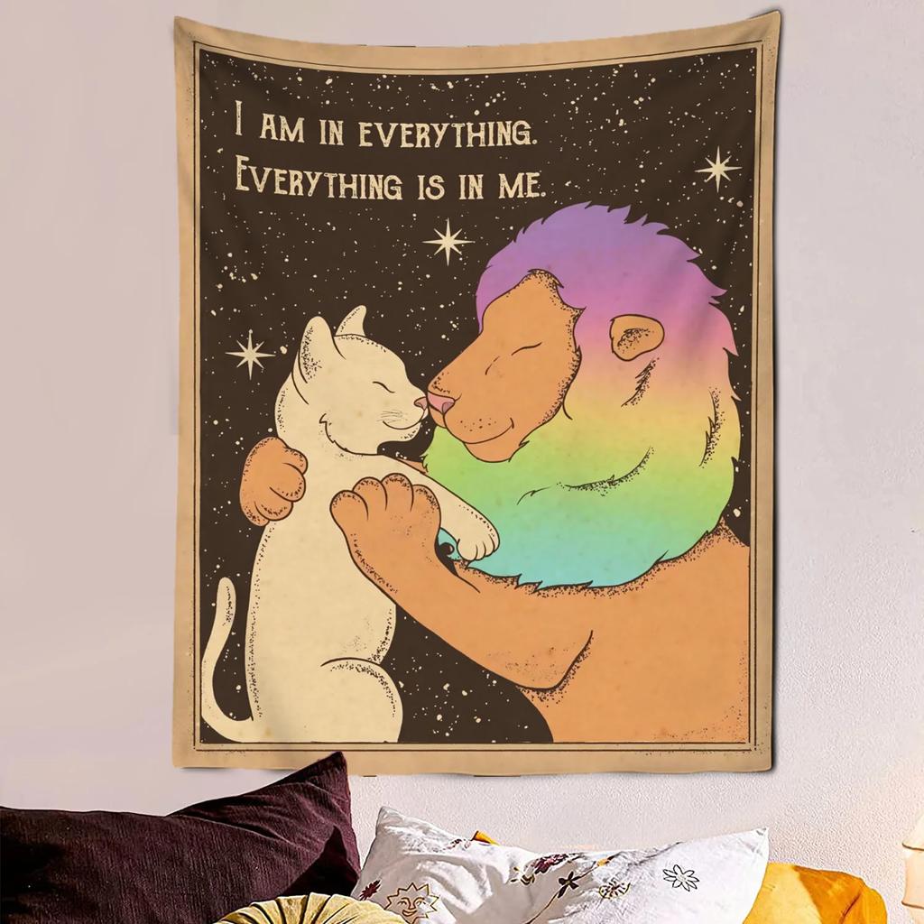 Солнце Луна Таро Кот Гобелен Настенный Декор Колдовство ты дитя вселенной Богемия Домашний Декор Хиппи Декор Спальни