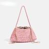 Fashionable Hand-woven Bag, Hand-held Vegetable Basket, Shoulder Bag, Unique and Trendy Small Square Bag