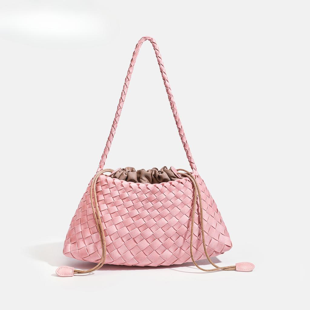 Fashionable Hand-woven Bag, Hand-held Vegetable Basket, Shoulder Bag, Unique and Trendy Small Square Bag