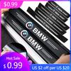 BAFI3 Hot 2025 1/4/5Pcs Car Door Sill Scuff Plate Decor Carbon Fiber Stickers For BMW E36 E87 E92 E91 E30 E34 E53 E61 E62 E93 GT G30 G