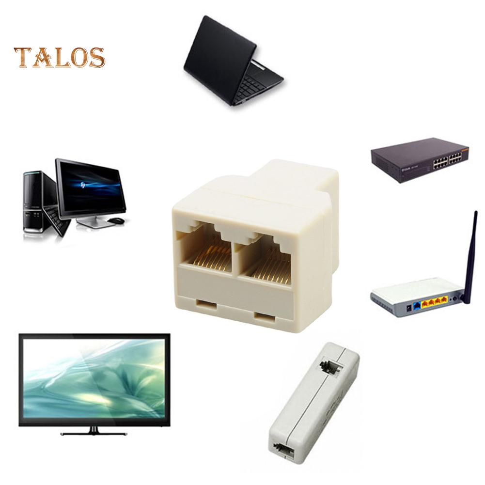 Talos PC House 1-2-полосный двойной гнездовой сетевой адаптер Cat6/5/5e RJ45 Lan Ethernet
