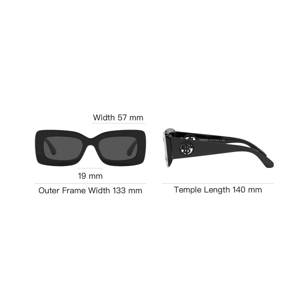 Burberry Irregular Shaped Sunglasses Men sunglasses Black 0BE4343-300187