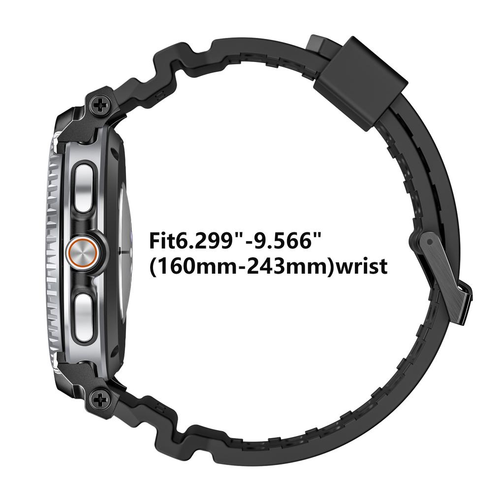 Прочный спортивный ремешок для Samsung Galaxy Watch 8 40 мм 44 мм, силиконовый ремешок с разъемом из нержавеющей стали для Galaxy Watch 8 Classic 46 мм