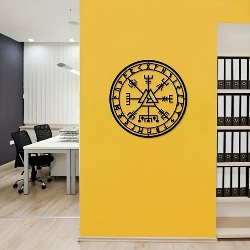 Скандинавская мифология Знак компаса викингов - Железный металлический настенный декор (Символ Одина)