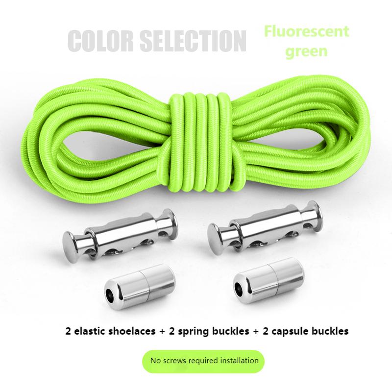 Эластичные шнурки без завязок, круглые шнурки с металлическим замком без завязок, кроссовки, ботинки, шнурки для детей и взрослых, быстрые ленивые шнурки для обуви