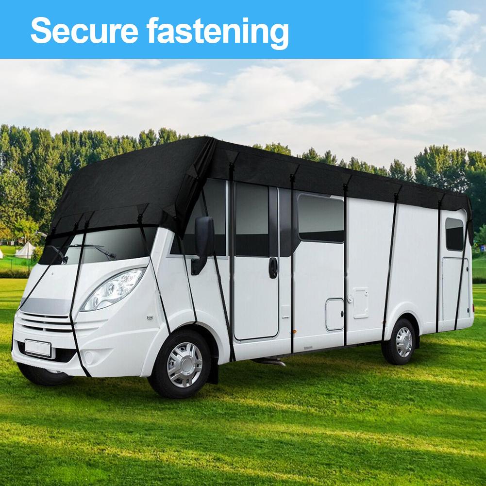 8.5x3m RV Sun Protection Car Cover 210D Oxford Cloth Foldable Motorhome Roof Cover Weather-Resistant for RV Travel Car Supplies