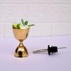 ABHAS® Brass Cocktail Jigger – Traditional Golden 30/60ml Peg Measurer with Wine Stopper | Double-Sided Bar Tool & Measuring Cup Product Description.