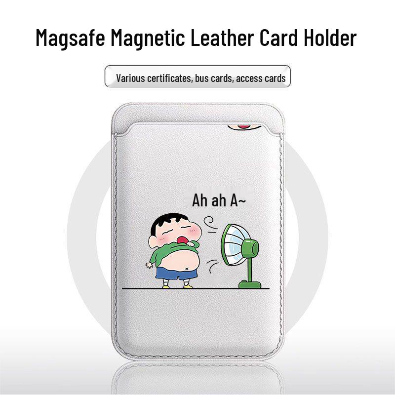 Чехол для телефона Crayon Shin-chan с держателем для карт из кожи MAGsafe