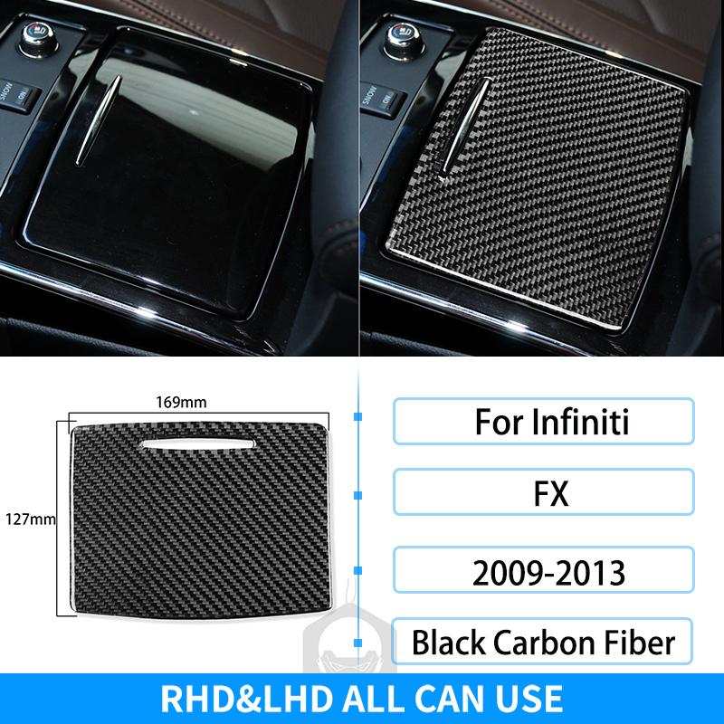 Для Infiniti FX 2009-2013 Рулевое колесо из углеродного волокна Радио Кондиционер Переключение передач Крышка подъемника окна Накладка Украшение