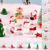 1PC Resin Christmas Tree Decoration Gift Figurines Fairy Garden Decor Snowman Christmas Miniatures Santa Claus