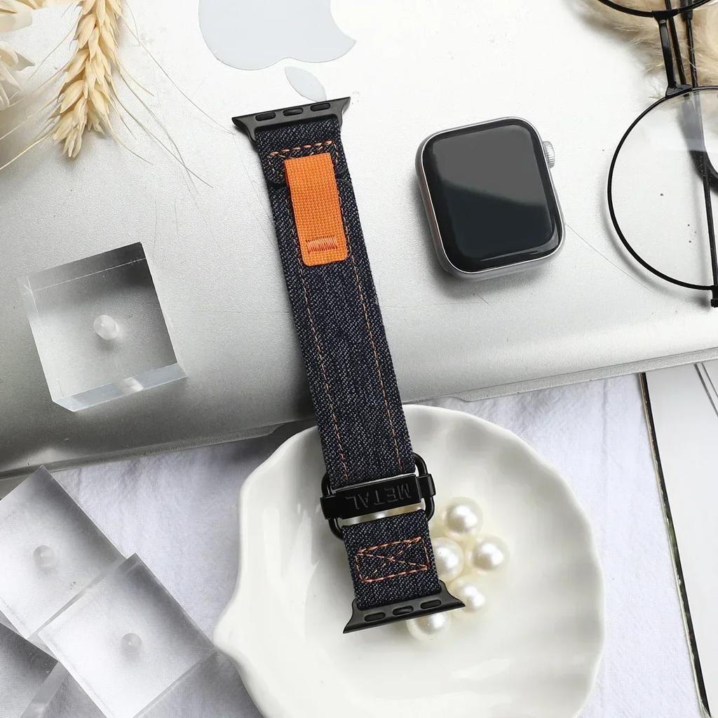 Nylon Sport Strap For Apple Watch Series 10 46mm 42mm Ultra 49mm Band For iWatch Series 9 8 7 6 SE 45mm 44mm 41mm 40mm Bracelet