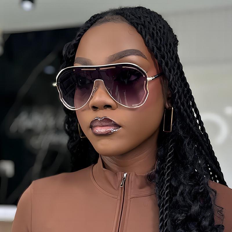 Новые высококачественные женские овальные безободковые солнцезащитные очки, женские металлические очки, очки для вождения, Sonnenbrille Uv400 Dames