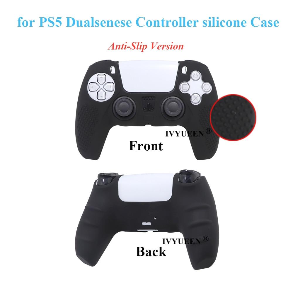 Нескользящий силиконовый чехол IVYUEEN для Sony PlayStation Dualshock 5 PS5, чехол для контроллера, ручка для большого пальца, крышка для DualSense