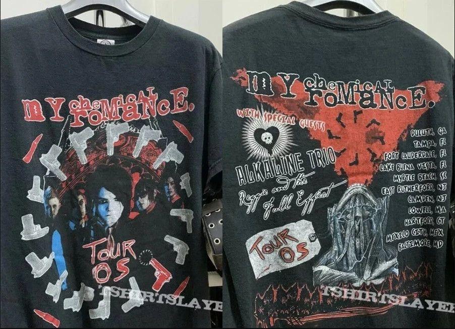 Унисекс рубашка Хлопок Оверсайз Большой размер Новый Винтаж My Chemical Romance панк-рок тур, размер S-5XL