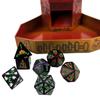 Хэллоуинские игральные кости 7 шт. Набор многогранных игральных костей D&D с рисунком призрака, тыквы для ролевой игры DND, настольная игра
