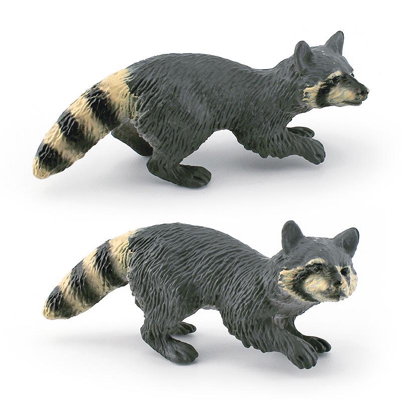 Handcrafted Raccoon Figurine: Miniature Mammal Model for Children's Science Education