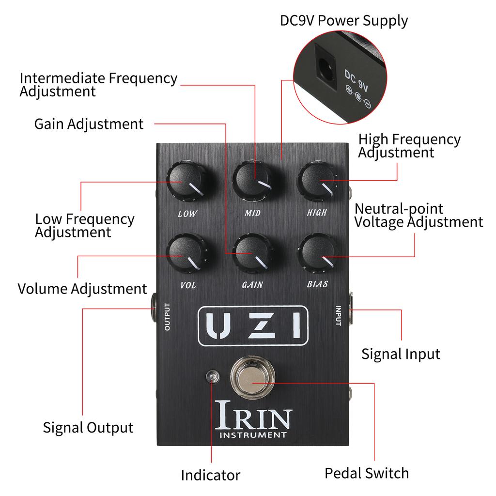 IRIN Guitar Effect Pedal Mini Guitar Heavy Rock Distortion Effect Simulator Cabinet Simulator