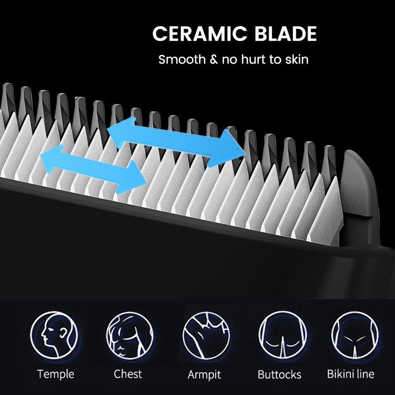 Триммер для паха IPX7, бритва для промежности, косилка для всего тела, машинка для удаления волос, машинка для бритья с защитой от воды, аппарат для бритья пениса на груди