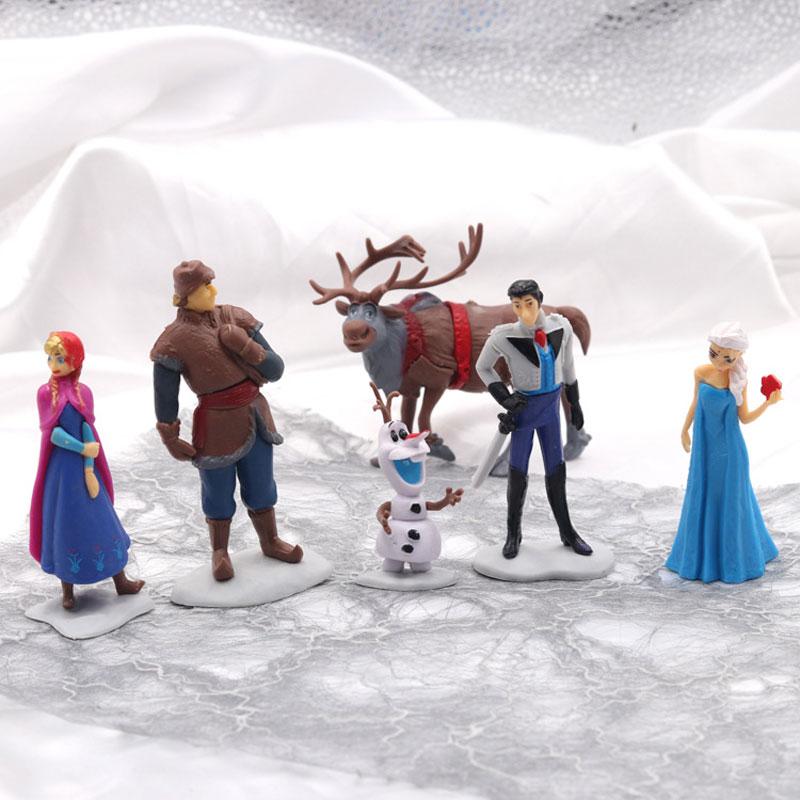 Frozen 2 Elsa Anna Olaf Figures Model Princess Elza Girls Doll Toy Set Preferred Gift for Children Birthday Christmas