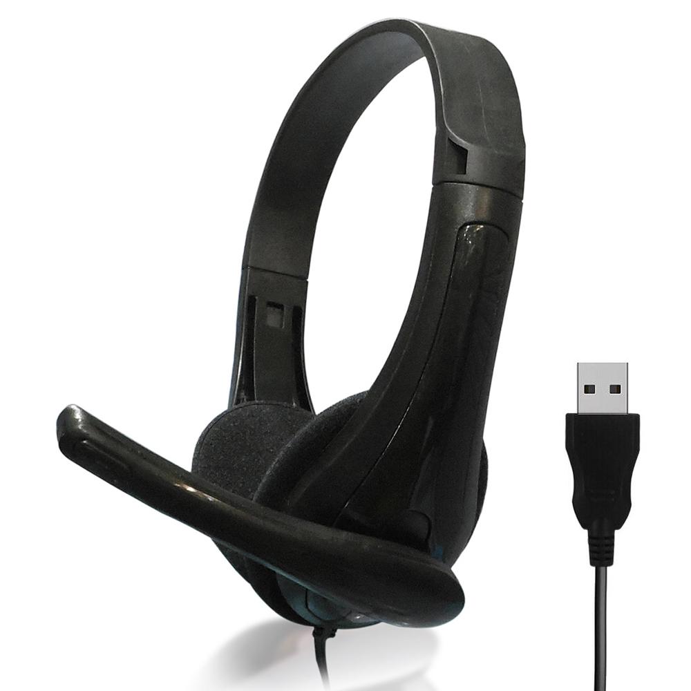 Universal Usb Wired Headphones Pc Gaming Headset With Microphone Noise Reduction Stereo Earphone Helmet For Laptop Computer
