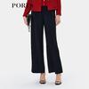 PORTS Women's Metal Buckle Wide-Leg Trousers