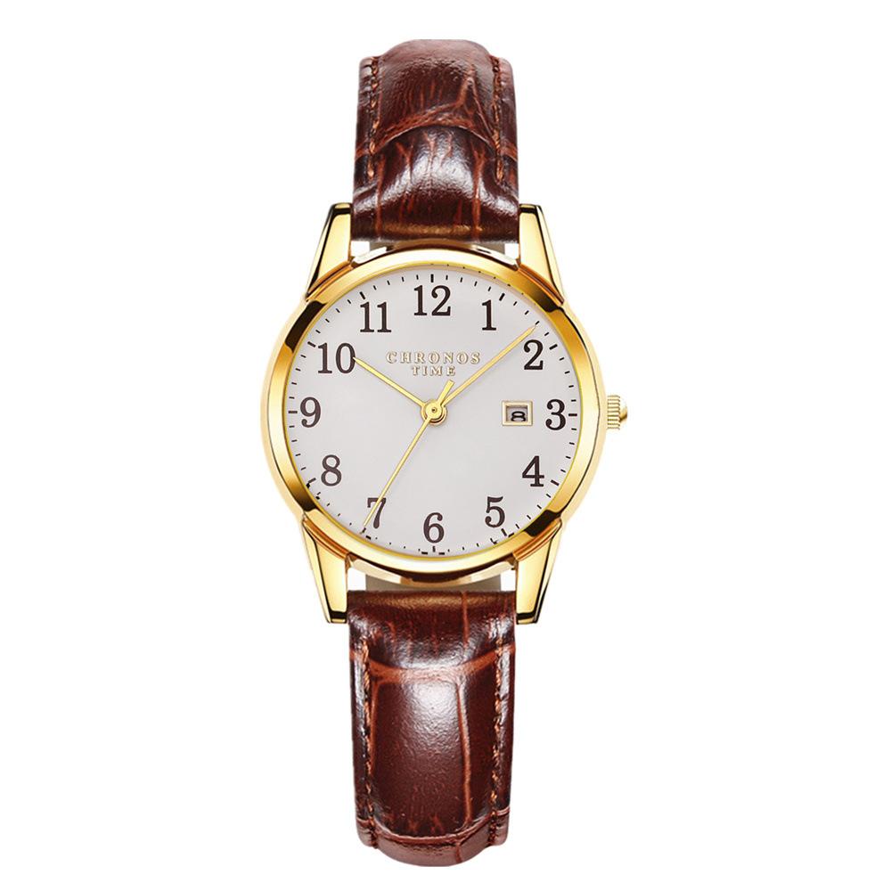 CHRONOS Luxury Watch For Woman High Quality Ladies Quartz Watch Waterproof Date Leather Women Watches reloj box