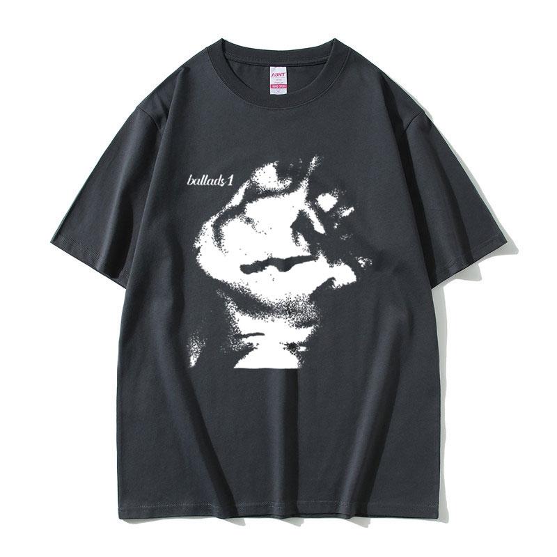 2025Summer Unisex Clothing 100Cotton Tshirt Singer Joji Ballads Album American Streetwear Hipster 100 Pure Cotton Printed Tshirt