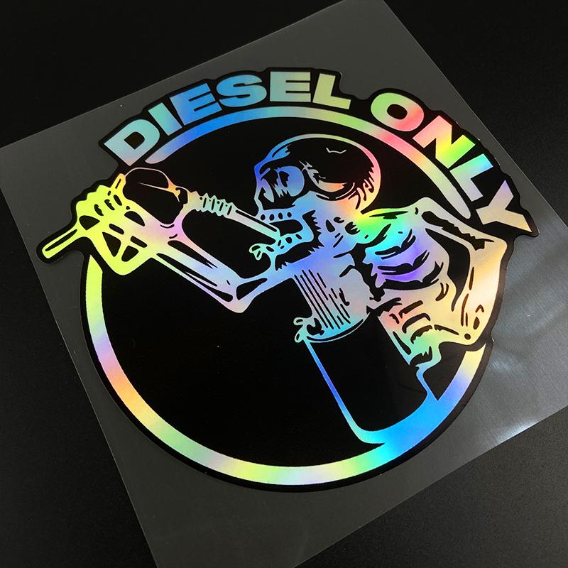 1 шт., только для дизельного топлива, скелет, пьющий, наклейки на автомобиль, водонепроницаемая крышка топливного бака для бензина, прочные виниловые наклейки, украшение в виде черепа