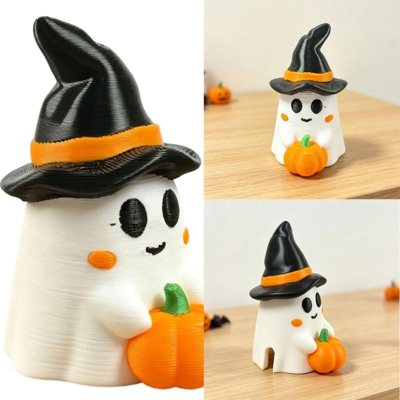 Halloween Ghostly Figurines Pumpkins Ghostly Statue Sculptures Miniature Garden Accessories Monsters Figurines Ornament