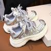 Girls' shoes, new autumn model, children's sports dad shoes, breathable and lightweight running shoes for older kids, soft-soled trendy brand