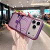 Fold Bracket Magnetic Stand Clear Candy Color Phone Case For iPhone 16 17 Pro Max Air 14 15 Plus 13 Dual Layer Protection Cover