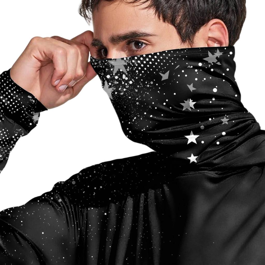 Мужская рубашка с маской Легкая с длинным рукавом Капюшон Для пеших прогулок Рыбалки Для выступлений