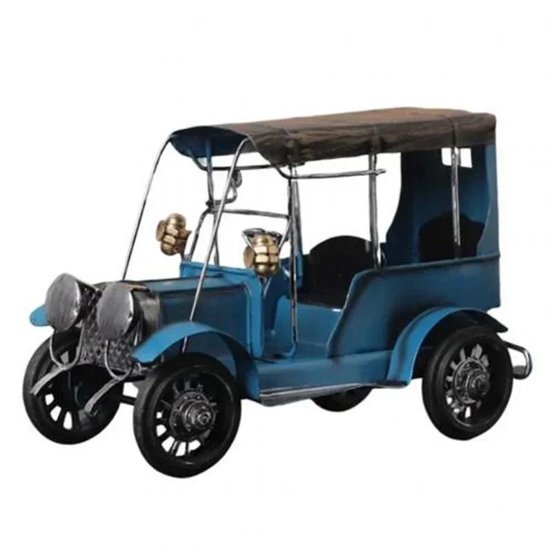 Ретро-ностальгическая жестяная антикварная модель автомобиля Искусство Креативное украшение для дома Аксессуары Украшения для рабочего стола Детские игрушки Подарки