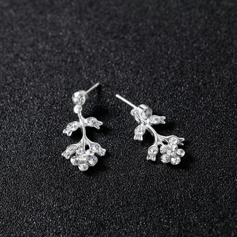 RUI RUI YU Женский Свадебный уникальный комплект ювелирных изделий Элегантное модное ожерелье из бриллиантового сплава + комплект серег