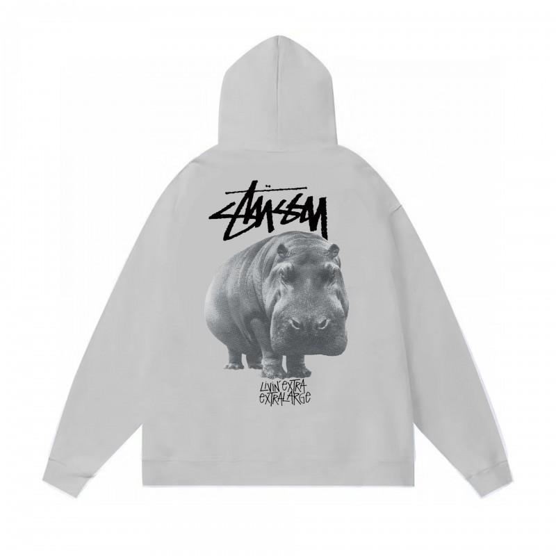 Худи Stu Streetwear Зимняя теплая хлопковая толстовка на флисе с принтом букв Свободный крой Мужская