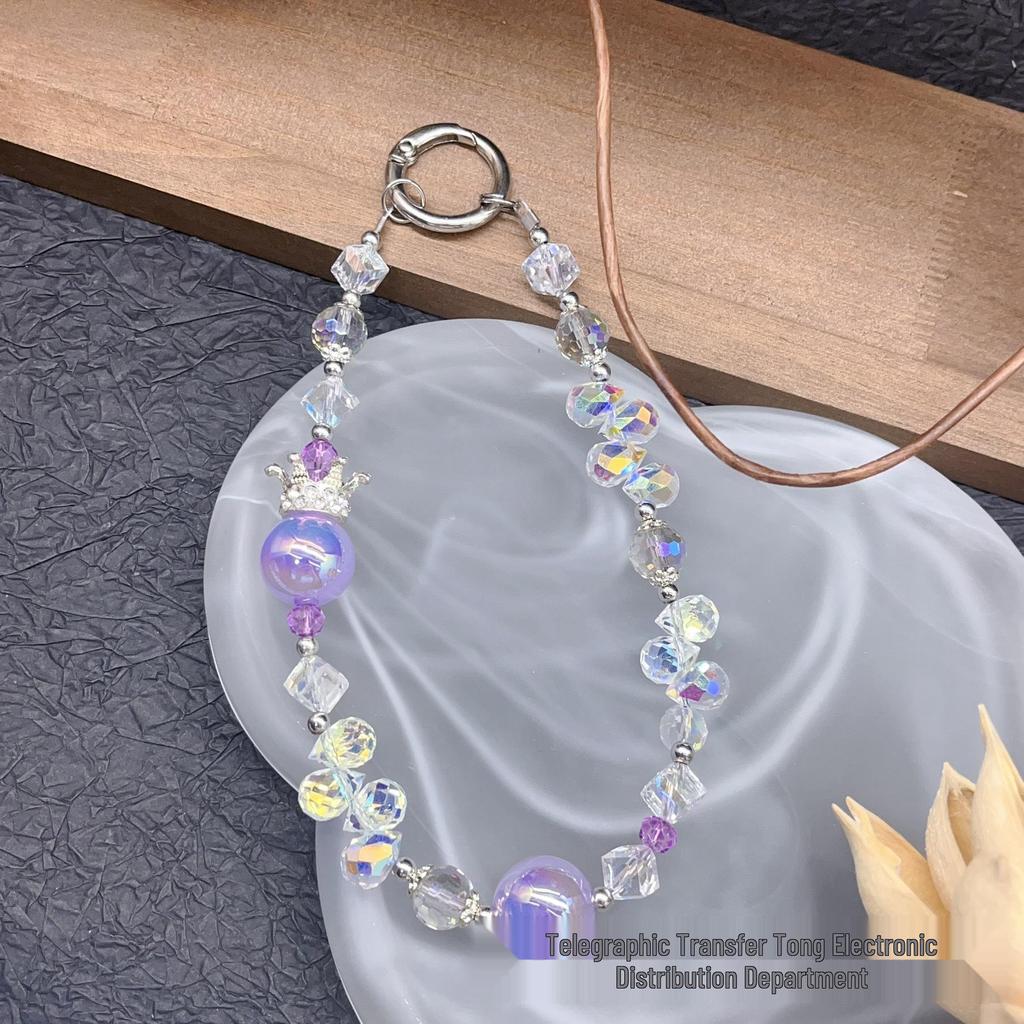 Кристальный Стразовый Корона Телефонный Шнурок и Брелок - Милый Шарм Аксессуар и Маленький Подарок