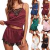 Alluring Women Lace Sleepwear Pajamas Set Perfect For Casual Nights And Relaxing Evenings