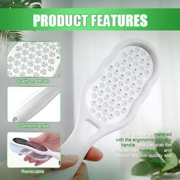 New 1pc/2pcs Stainless Steel Foot File Pedicure Dead Skin Callus Remover Rasp Scraper