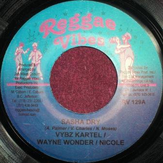 7-дюймовая пластинка VYBZ KARTEL / WAYNE WONDER / NICOLE - Sasha Dry RV129 Reggae Vibes Jamaica Регги, Ска и Даб Б/У