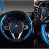 Новый замшевый чехол из углеродного волокна, автозапчасти, защитный противоскользящий чехол на руль, универсальная защита рулевого колеса автомобиля для автомобильных аксессуаров