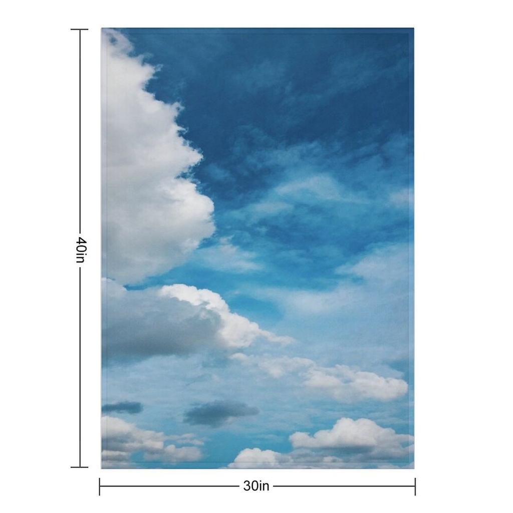 Серия фотографий 'Голубое небо' Плед для декоративного дивана аниме Милый Клетчатый для младенцев Покрывала