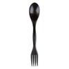 Cutlery Dinner Fruit Spoon Fork Natural Wood 2 In 1 Dual Head