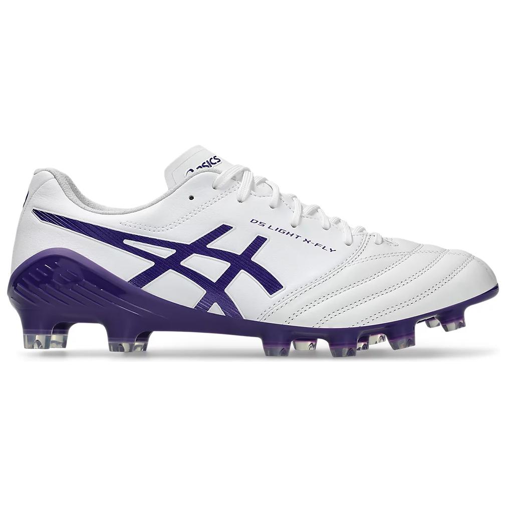 Asics Ds Light X-Fly 5 Comfortable Sports Artificial Grass Natural Grass Football Shoes Men Football Shoes White Purple 1101A047-104